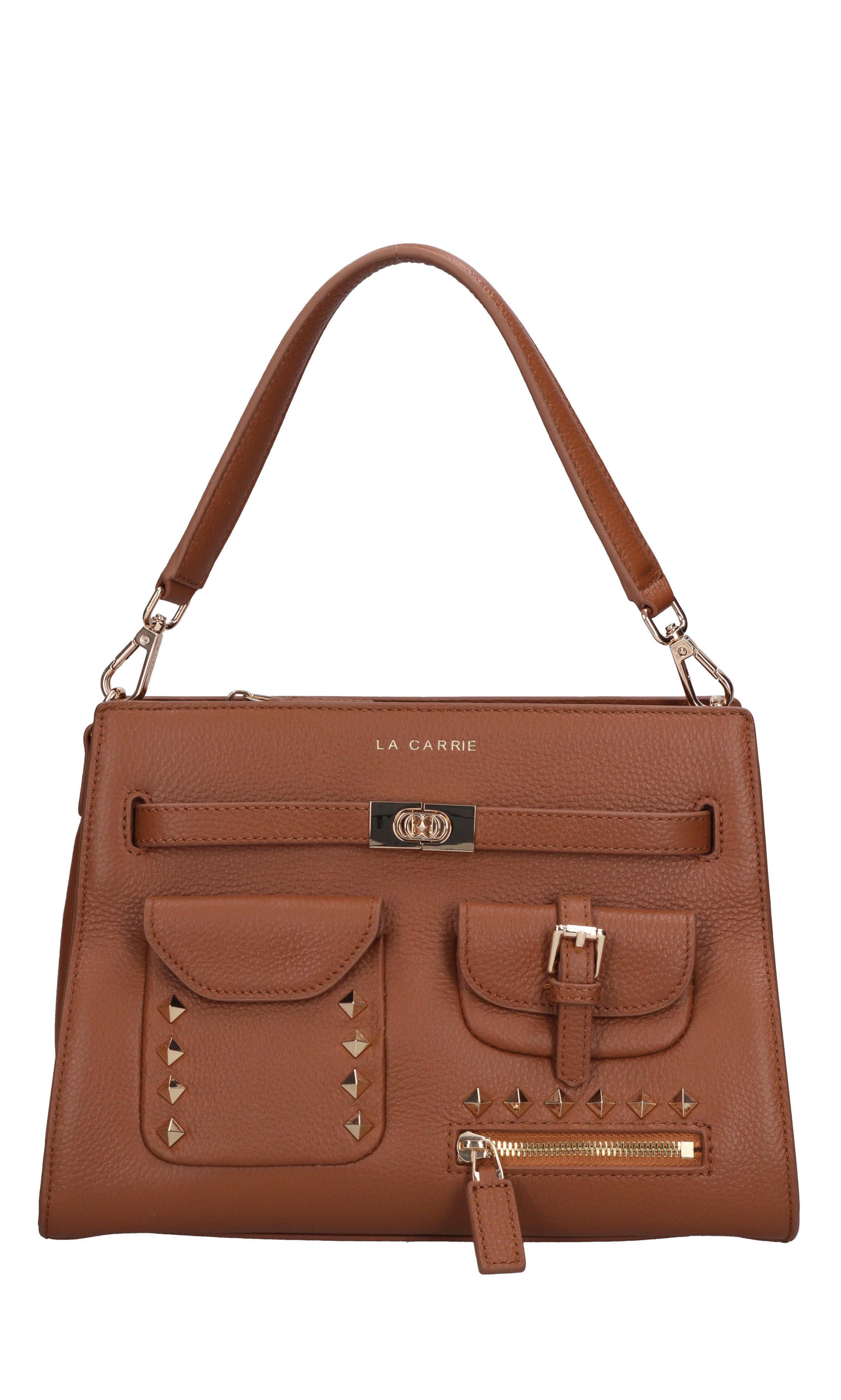 Borsa ROCK POKET MED. in pelle e borchie 