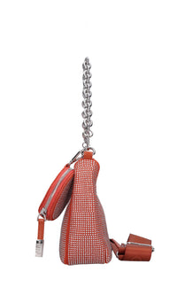 Borsa in ecopelle con strass 