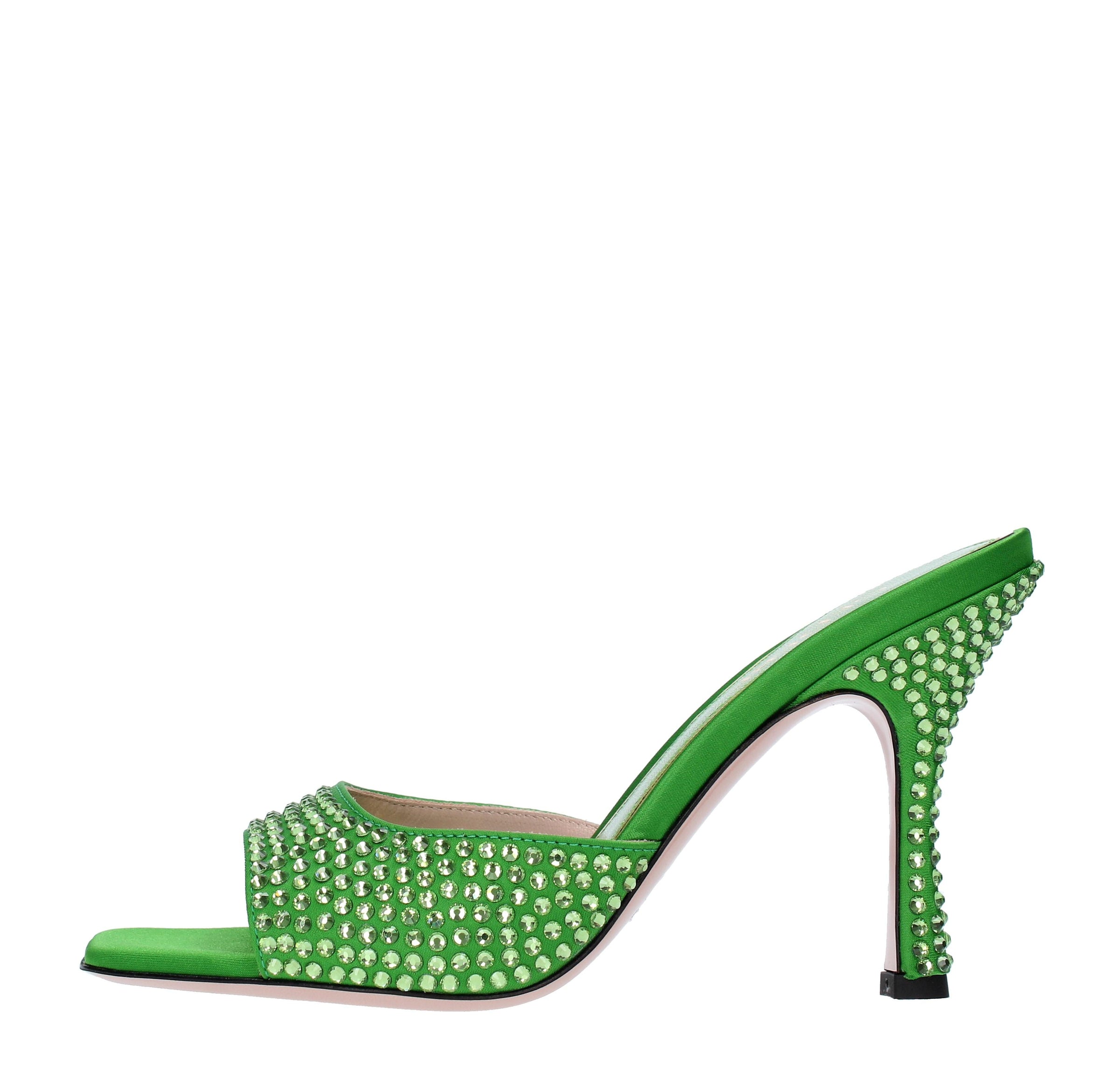 Mules modello DITA 95 in raso e strass 