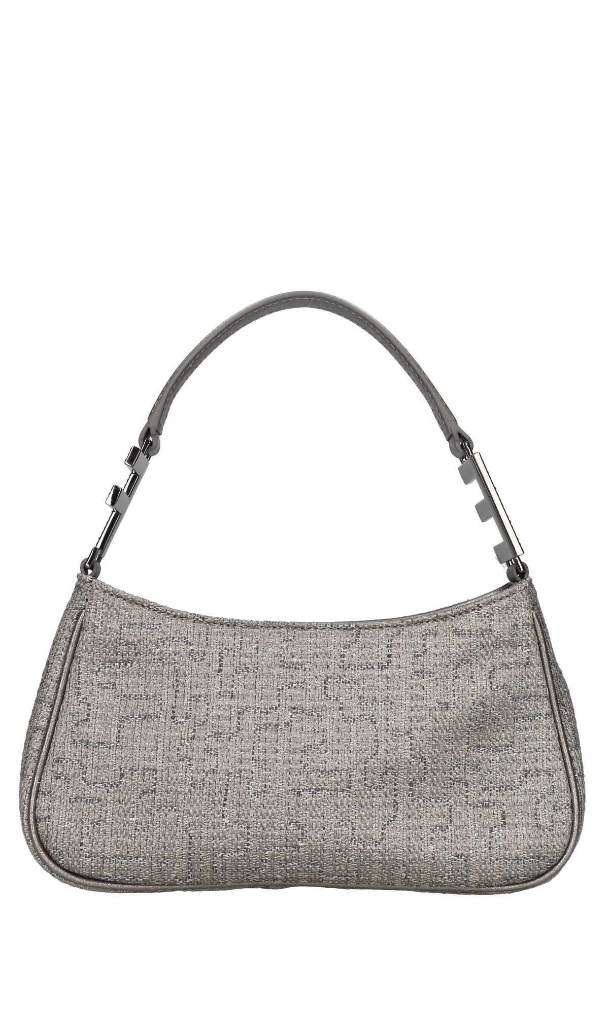 Borsa in pelle e tessuto 