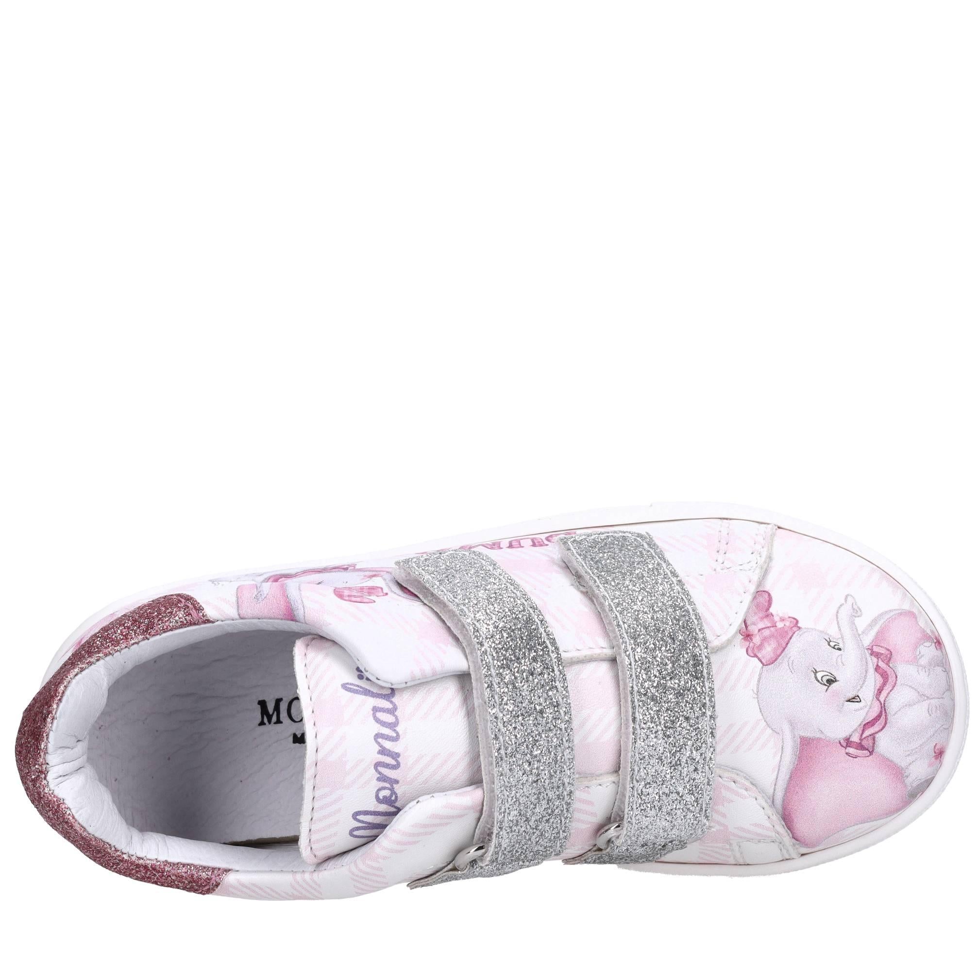 Sneakers in ecopelle e glitter 