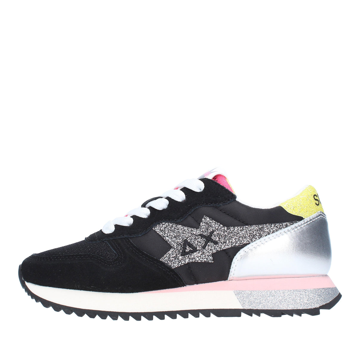 Sneakers in camoscio pelle e tessuto 