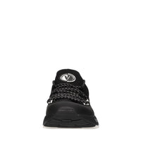 Sneakers in ecopelle e tessuto 