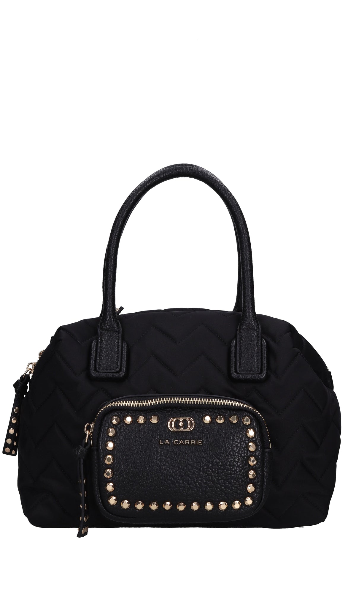 Borsa Dark Wave in ecopelle e tessuto 
