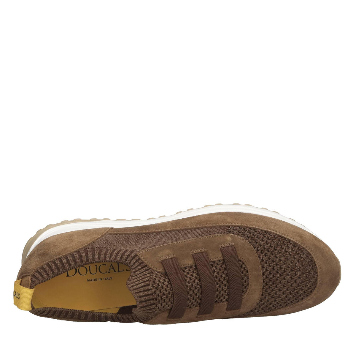 Slip-on in camoscio e tessuto 