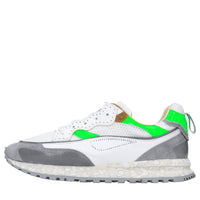 Sneakers in pelle e tessuto 