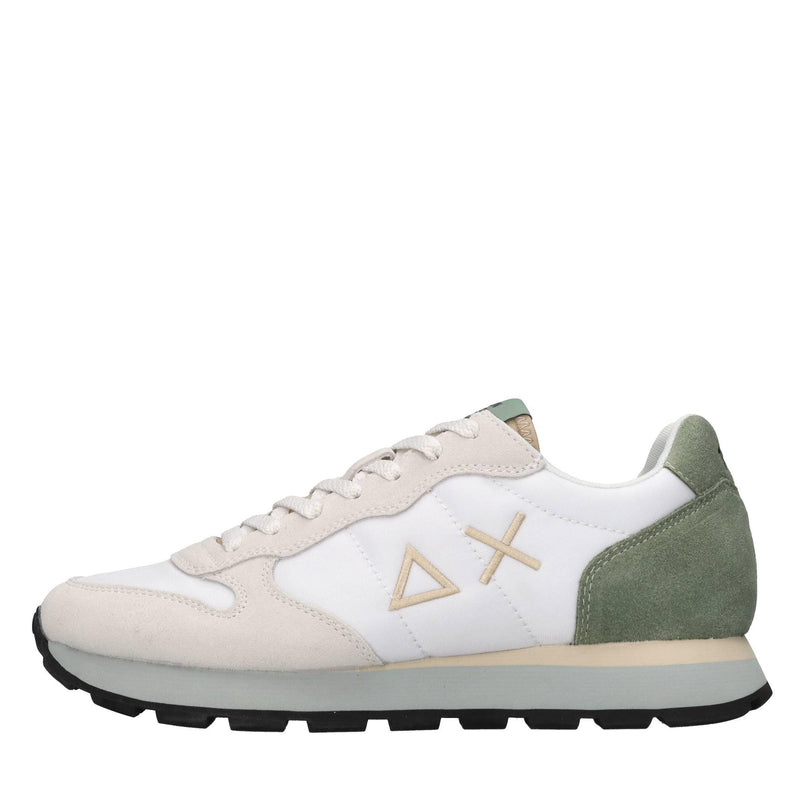 Sneakers in camoscio pelle e tessuto 