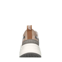 Sneakers in pelle e tessuto 