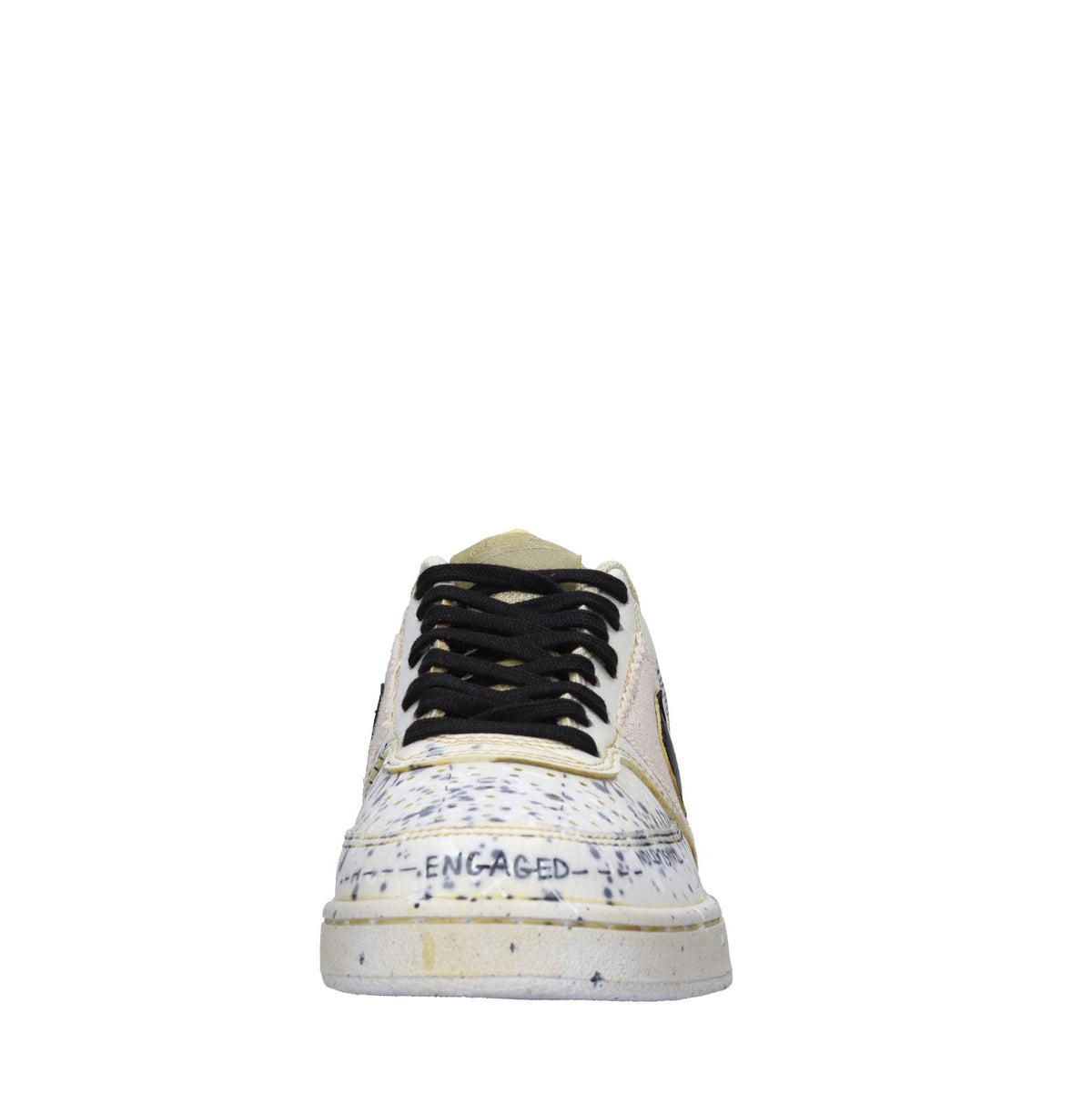 Sneakers in ecopelle e tessuto 