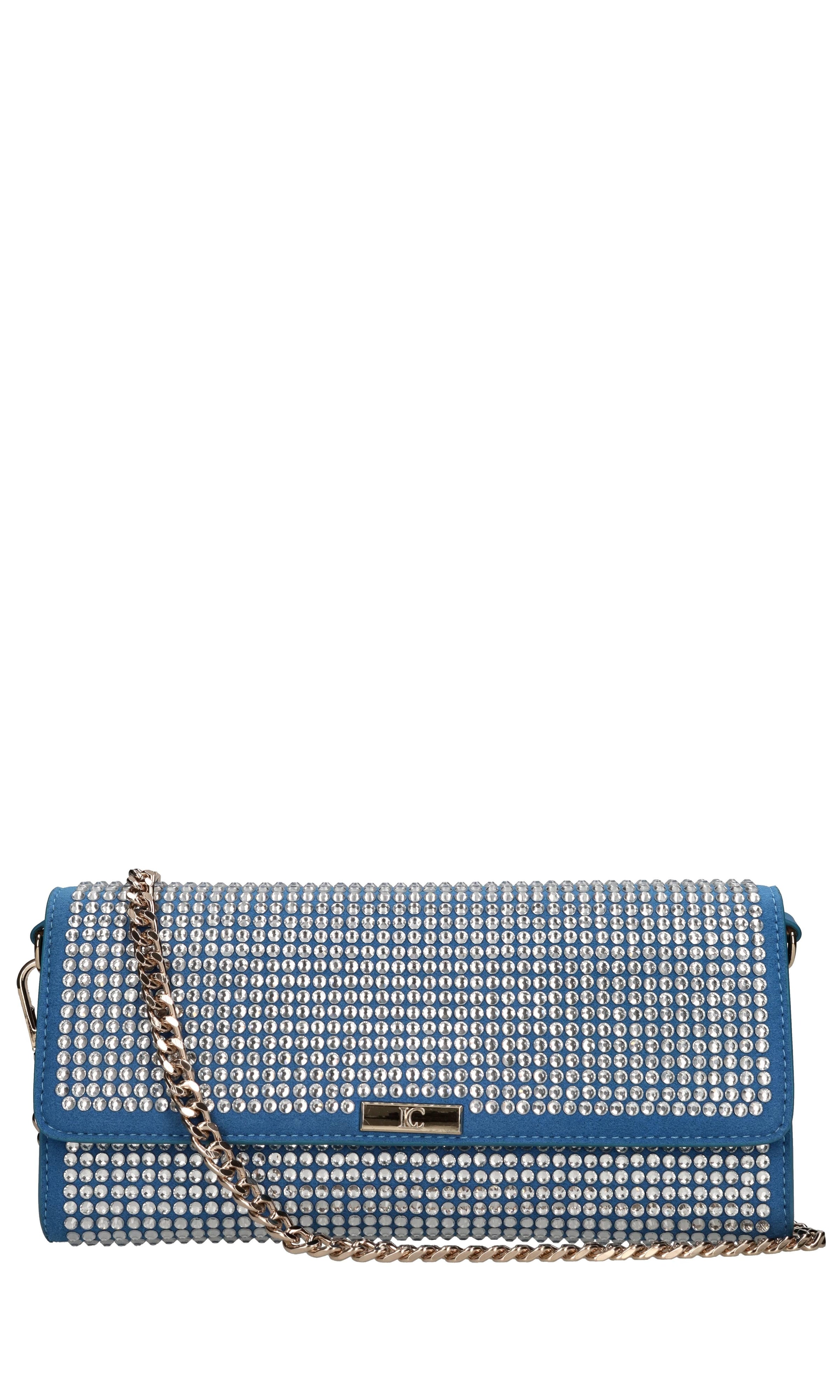 Borsa in ecopelle ecocamoscio e strass 
