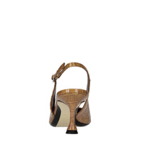 Décolleté slingback in pelle 