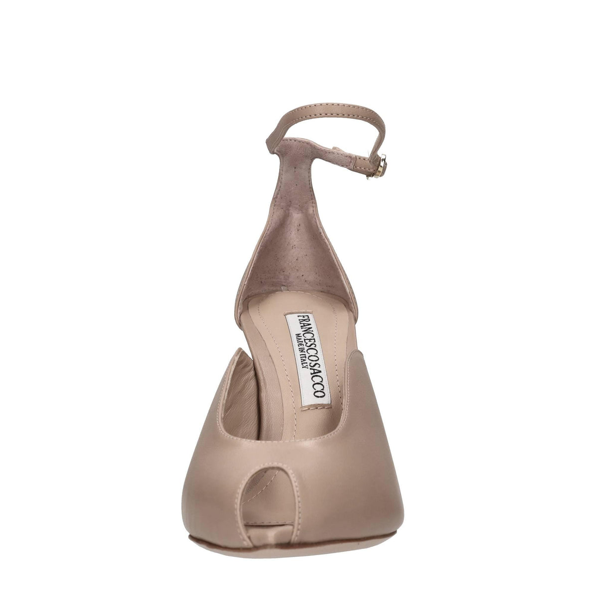 Décolleté open-toe in pelle 