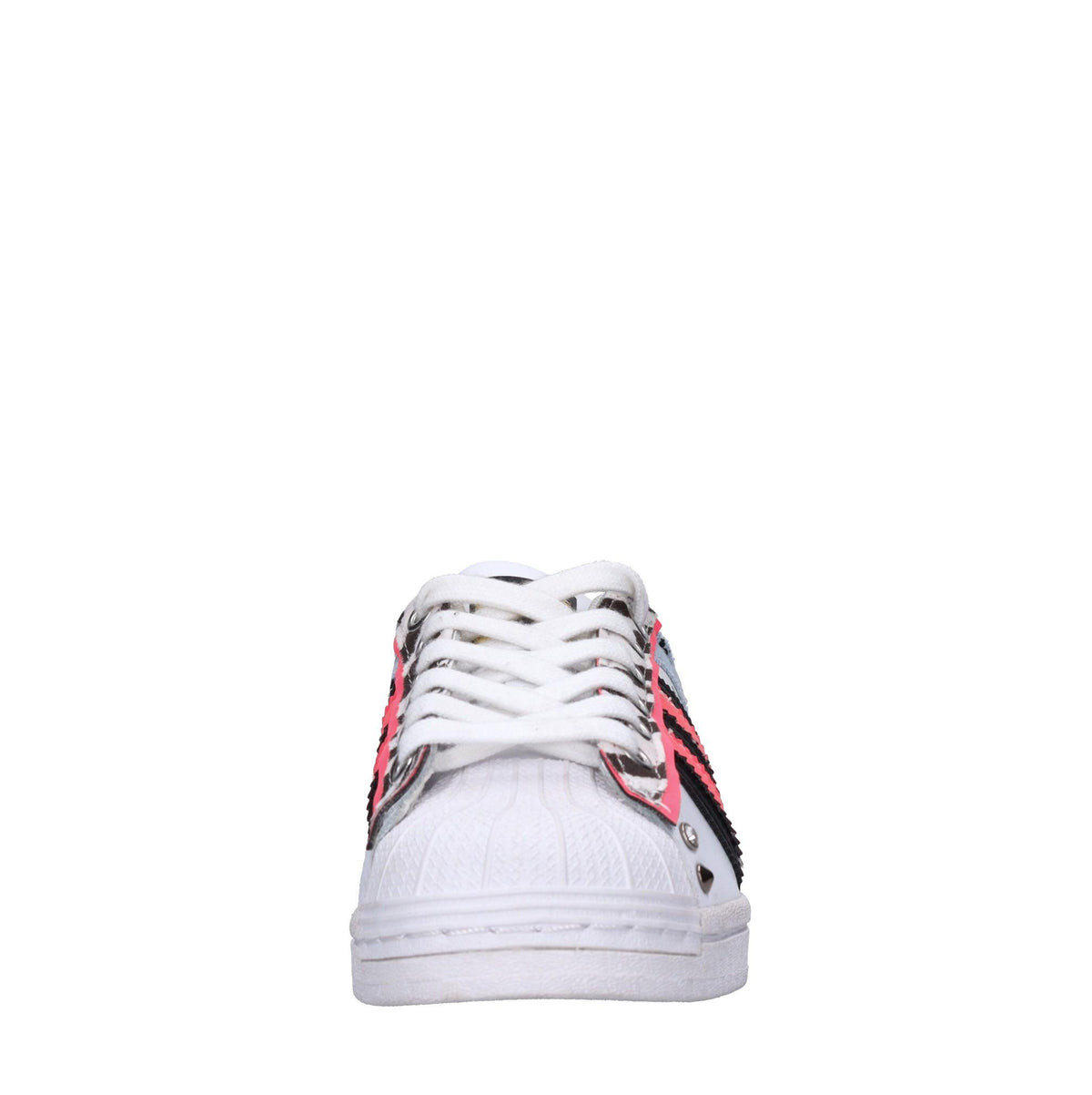 Sneakers in pelle e tessuto 