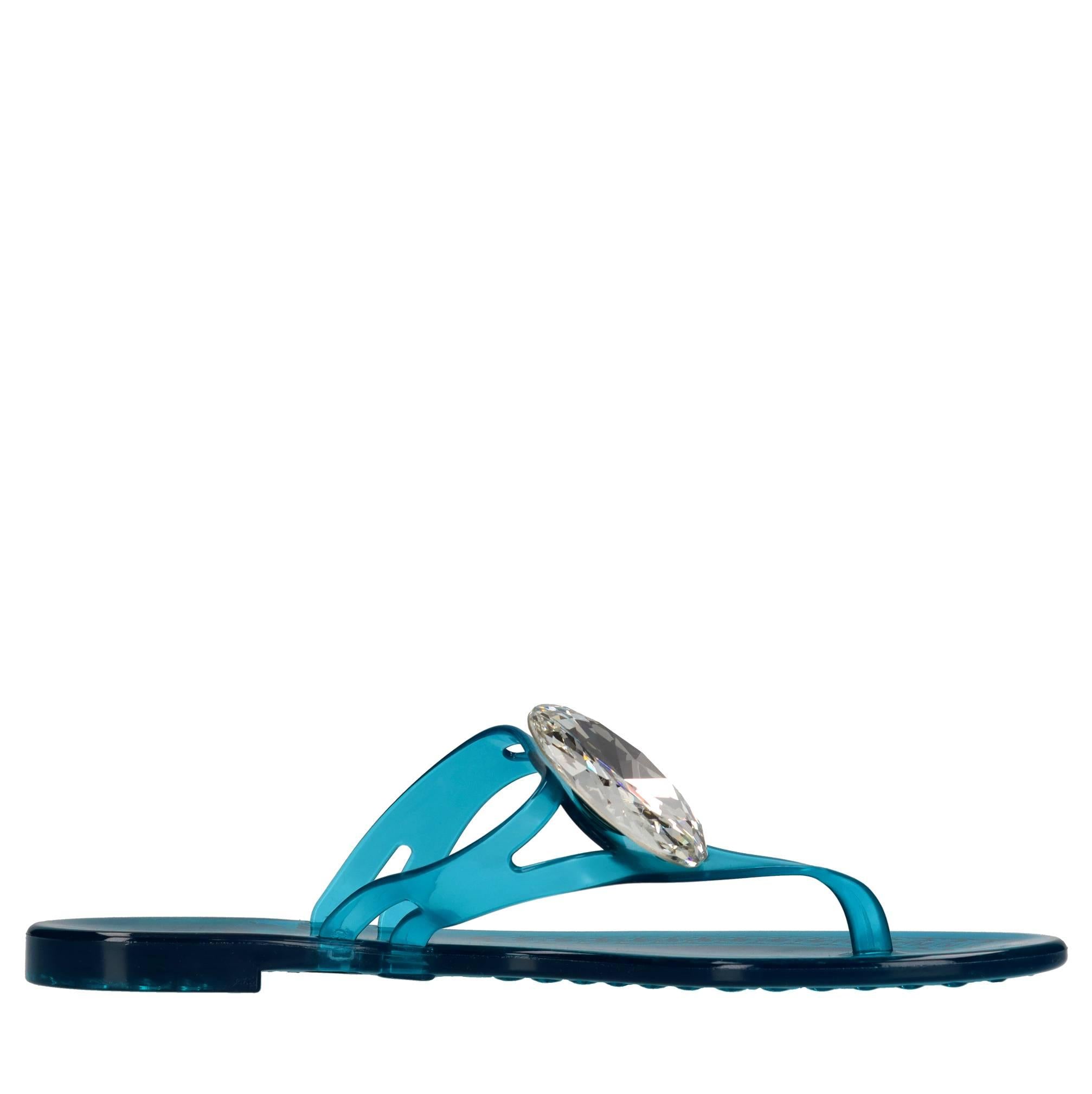 Sandali flat Jelly in PVC e Swarovski 