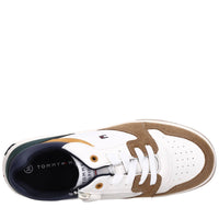 Sneakers in ecopelle e tessuto 
