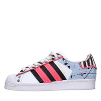 Sneakers in pelle e tessuto 