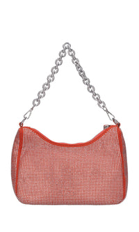 Borsa in ecopelle con strass 