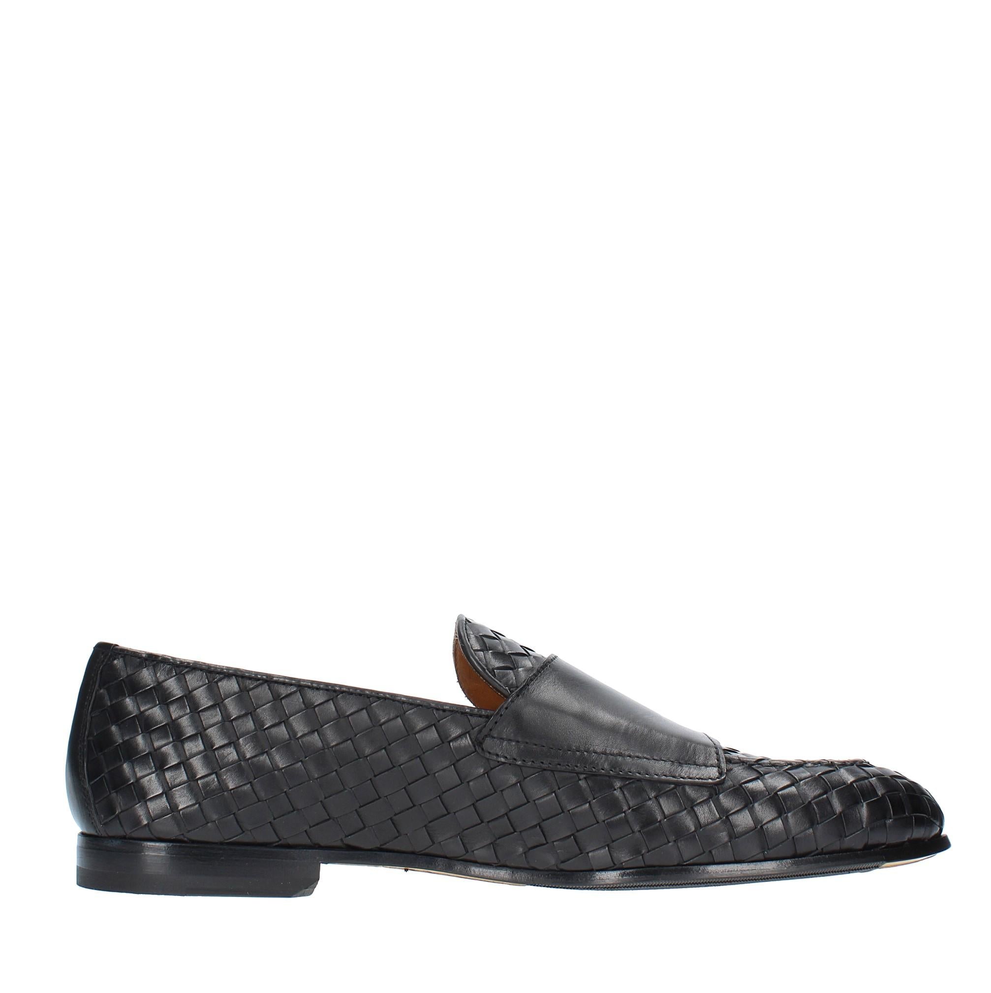 Mocassini doppia fibbia modello DU3154PANNUF195NN00  in pelle intrecciata 