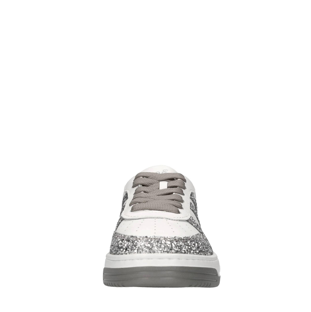 Sneakers in pelle e glitter 