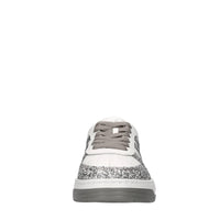 Sneakers in pelle e glitter 