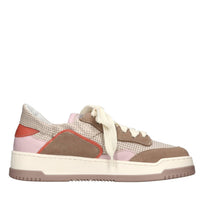 Sneakers in camoscio e pelle 