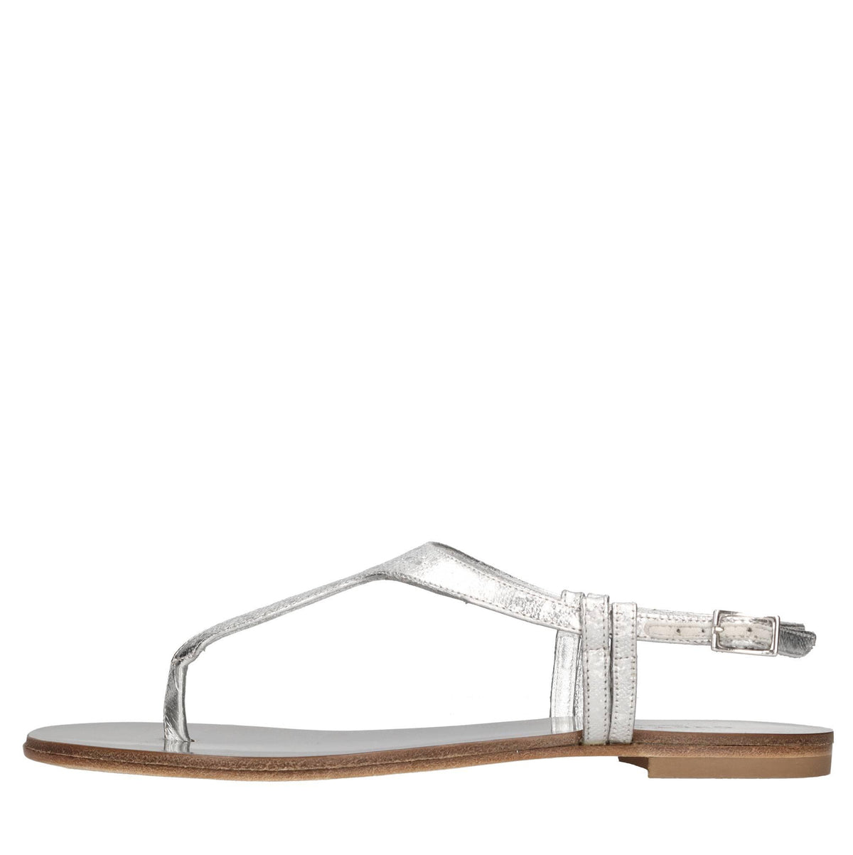 Sandali flat in pelle 