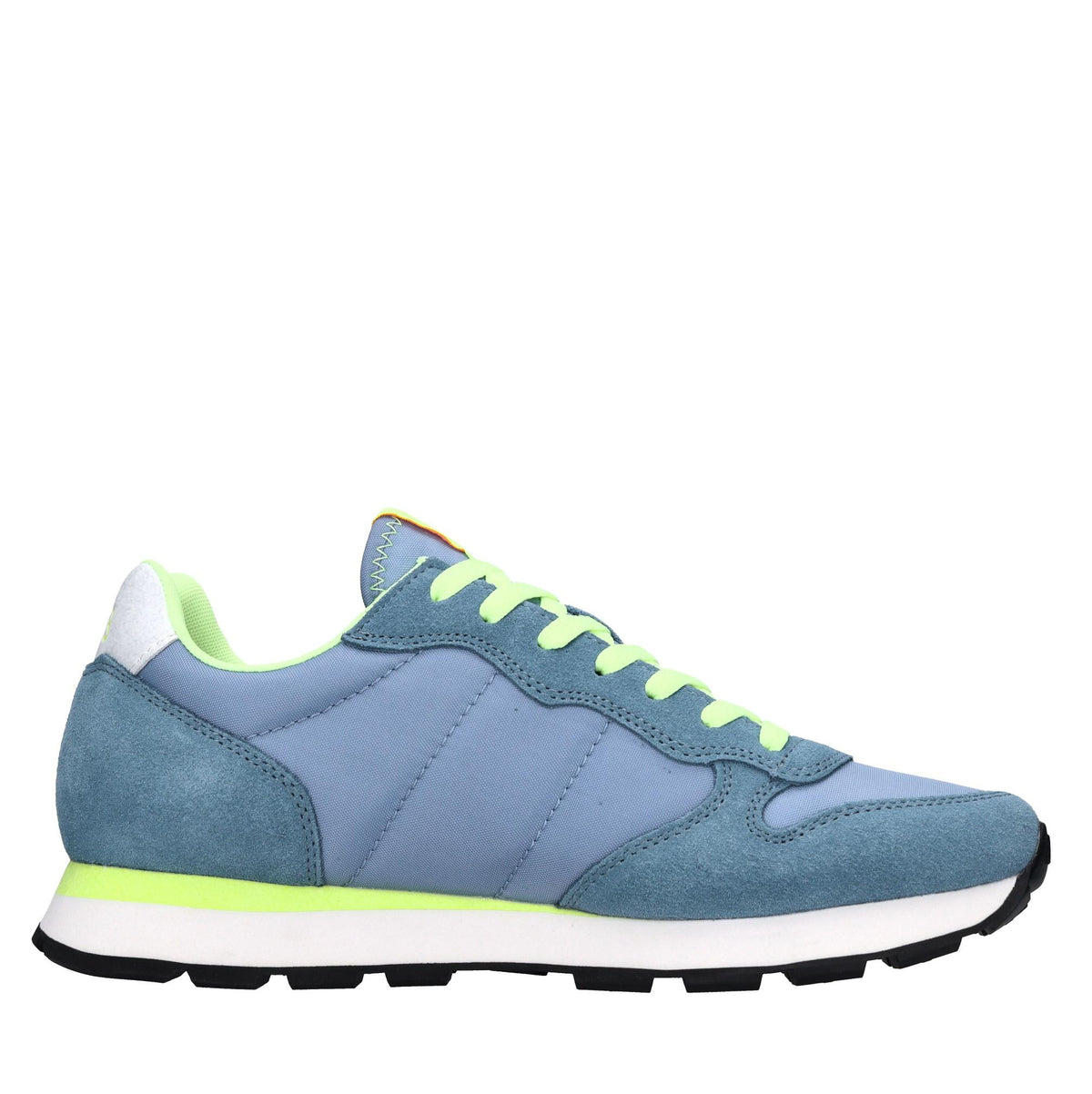 Sneakers in camoscio e tessuto 