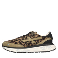 Sneakers in pelle ecopelle e tessuto 