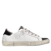 Sneakers in pelle e glitter 