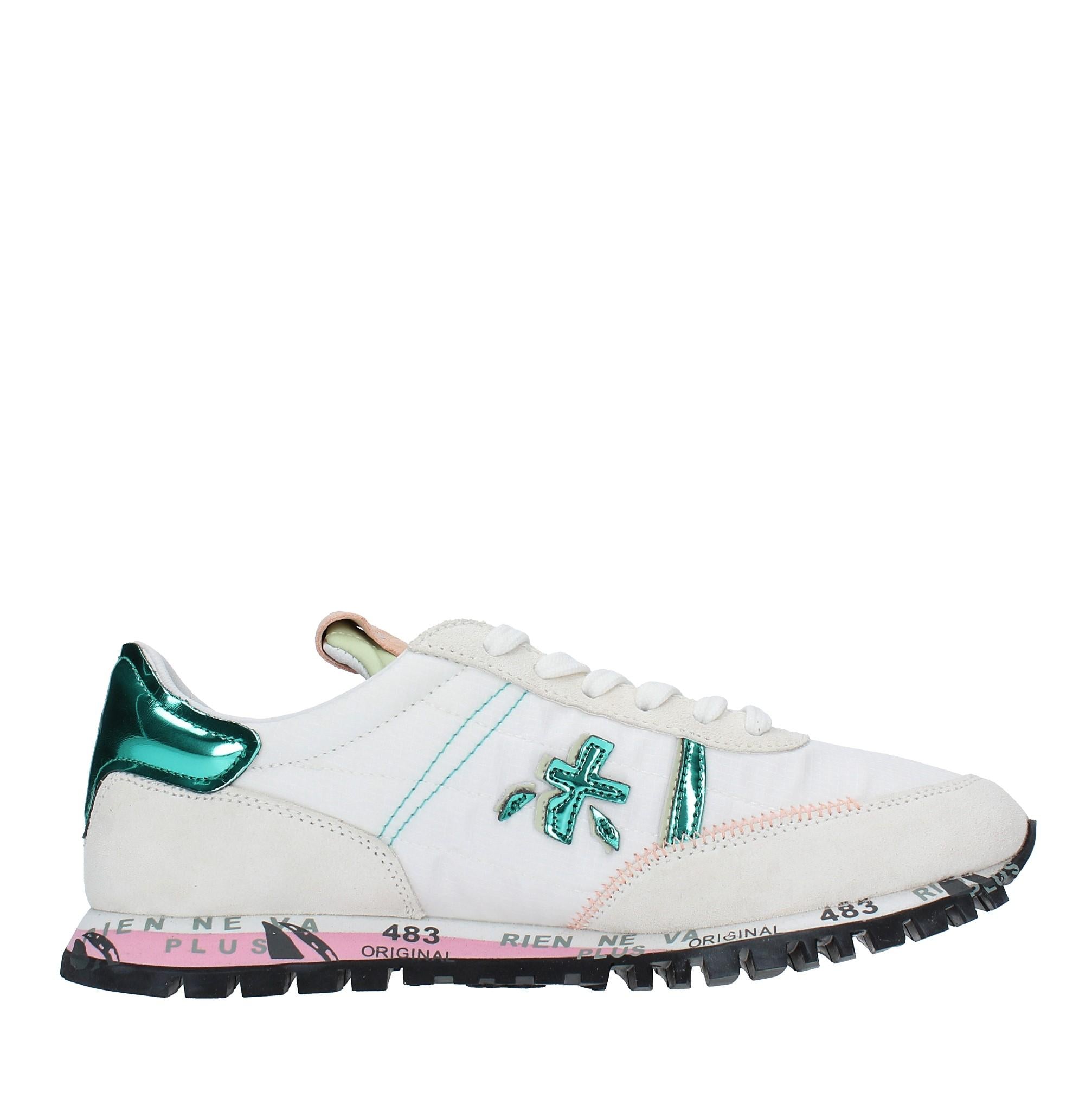Sneakers in camoscio e tessuto 