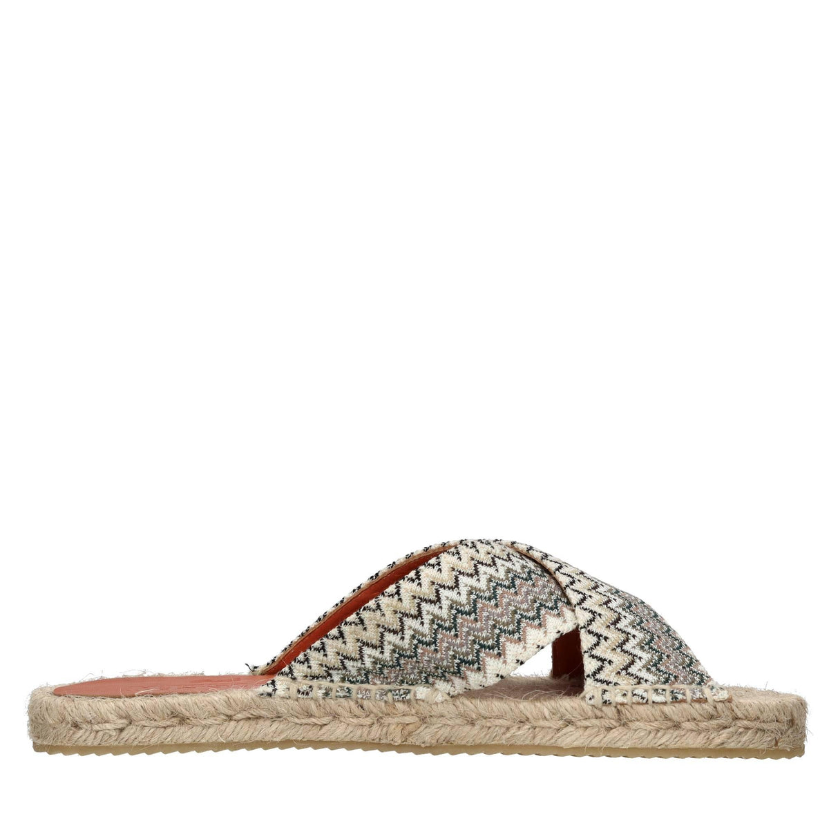 Mules in tessuto zig zag 