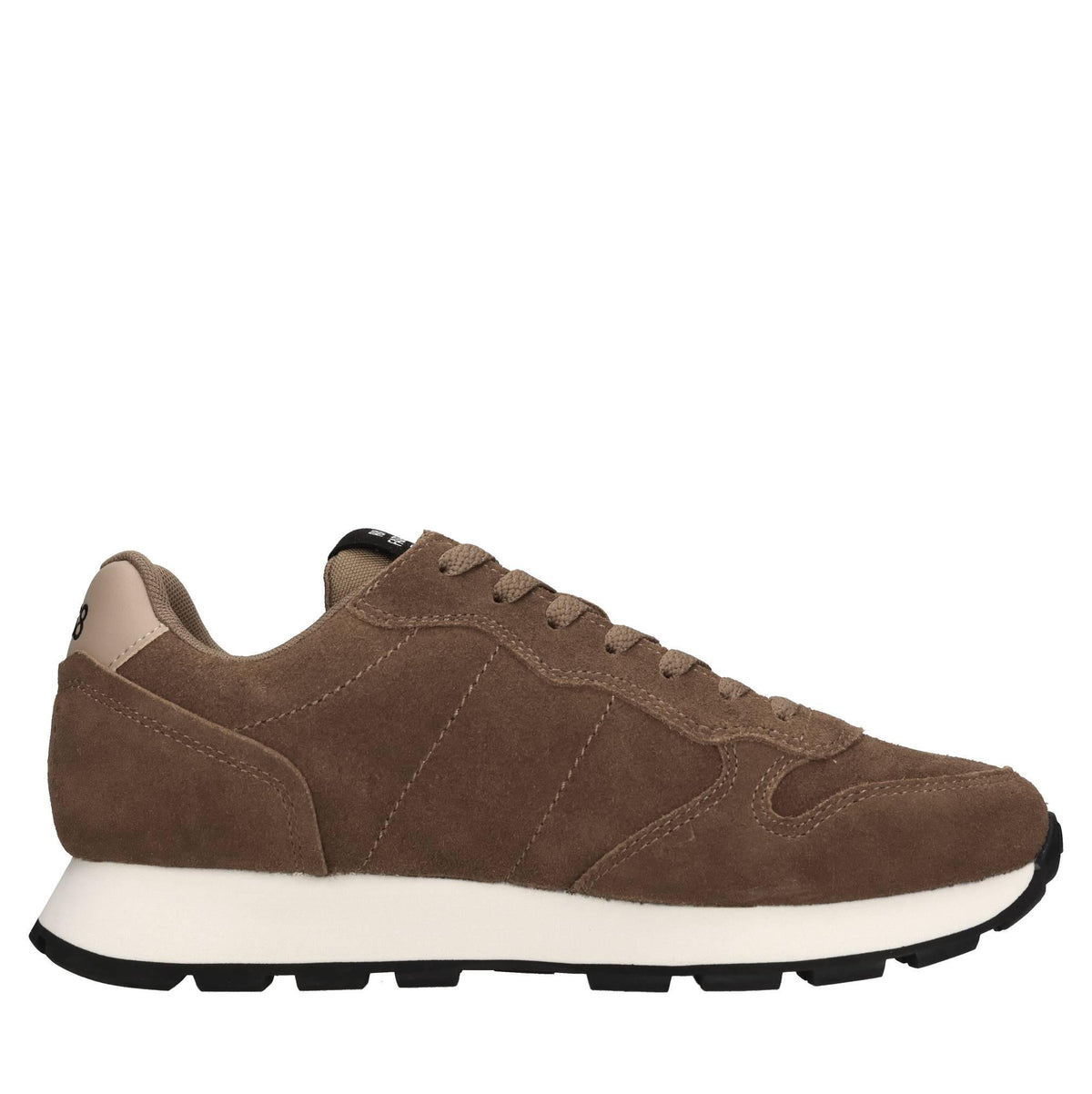 Sneakers in camoscio e tessuto 