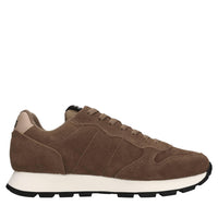 Sneakers in camoscio e tessuto 