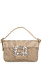 GEDEBE Mini Habib satin and rhinestone bag