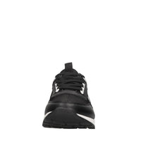 Sneakers in pelle e tessuto 