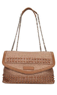 Borsa Malibu in rafia ed ecopelle 