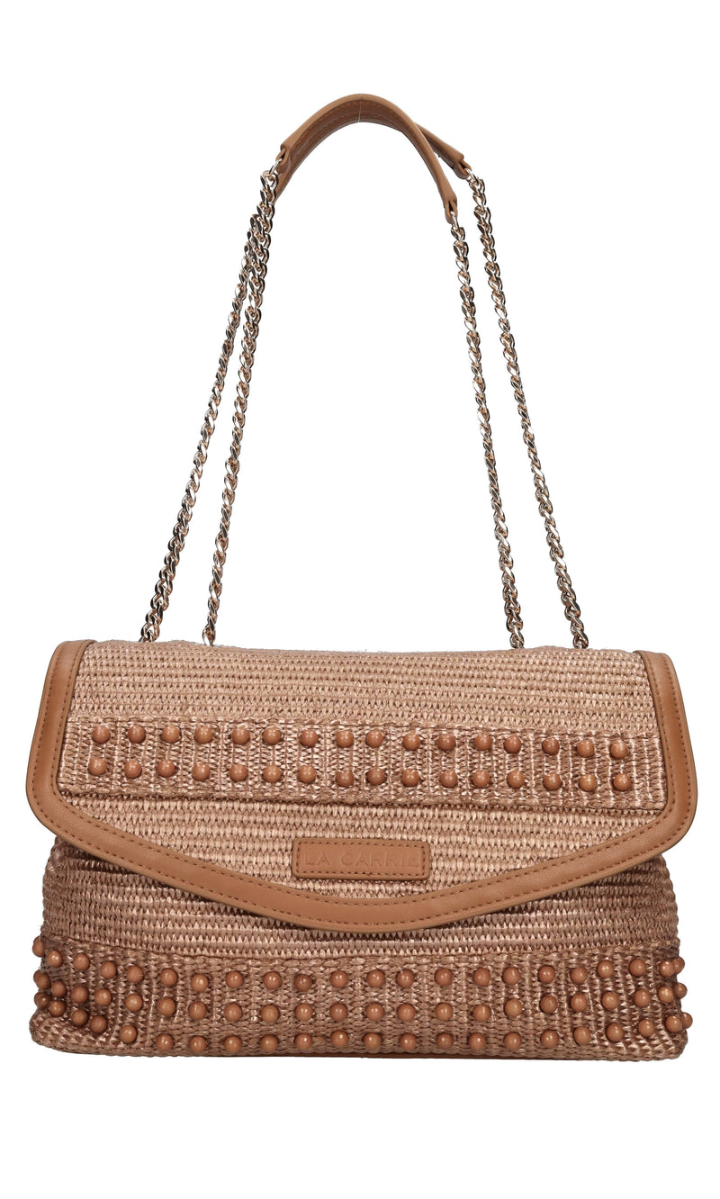 Borsa Malibu in rafia ed ecopelle 
