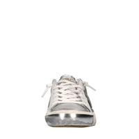 Sneakers in pelle,tessuto e glitter 