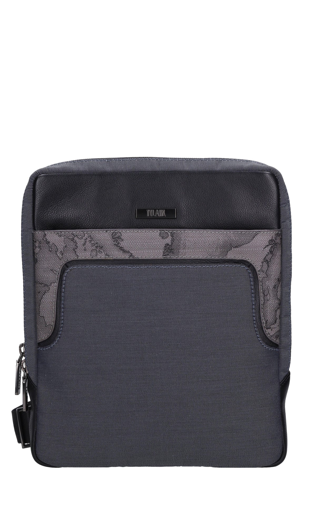Borsa in ecopelle e tessuto 