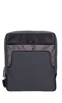 Borsa in ecopelle e tessuto 