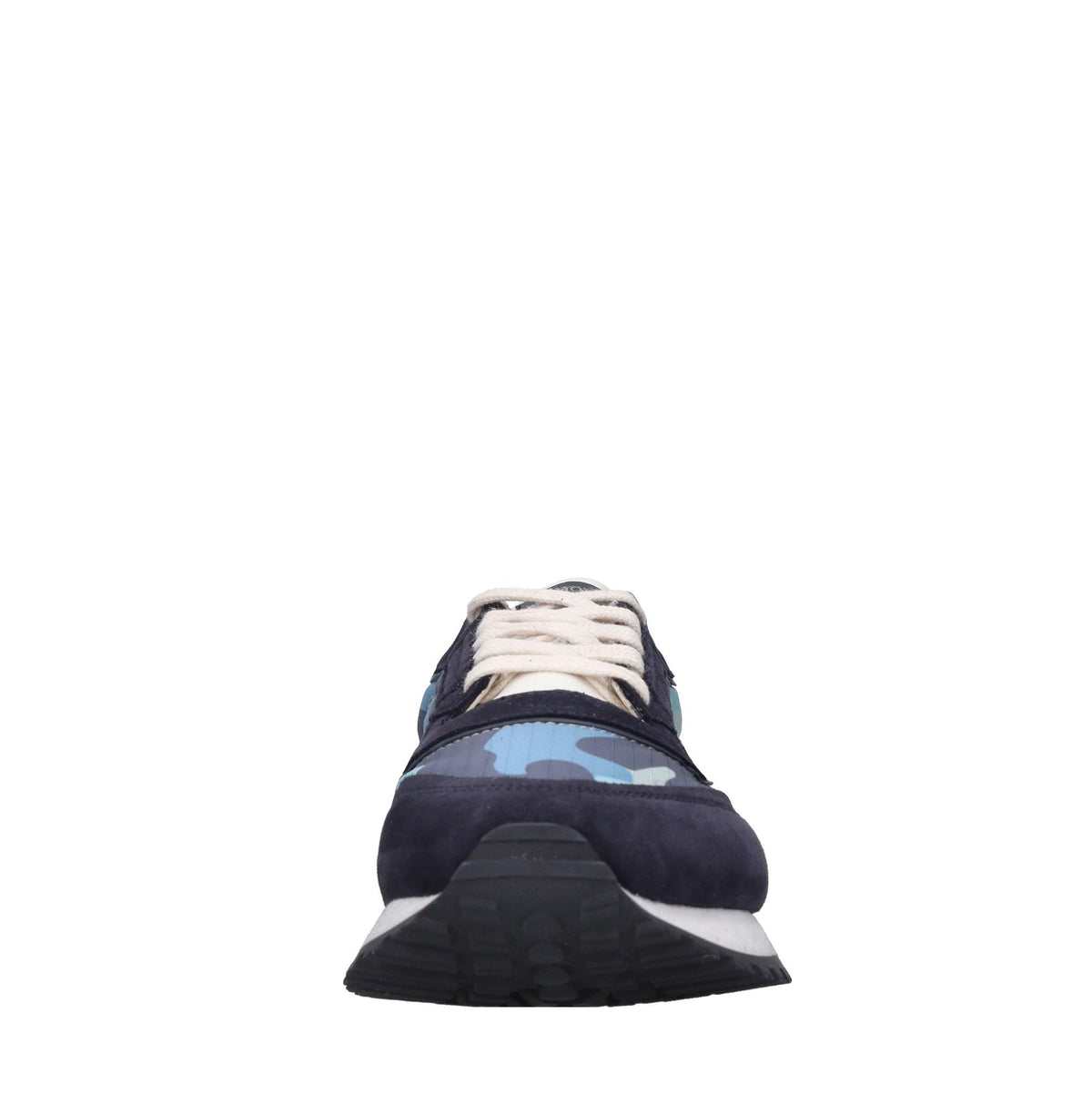Sneakers in pelle e tessuto 