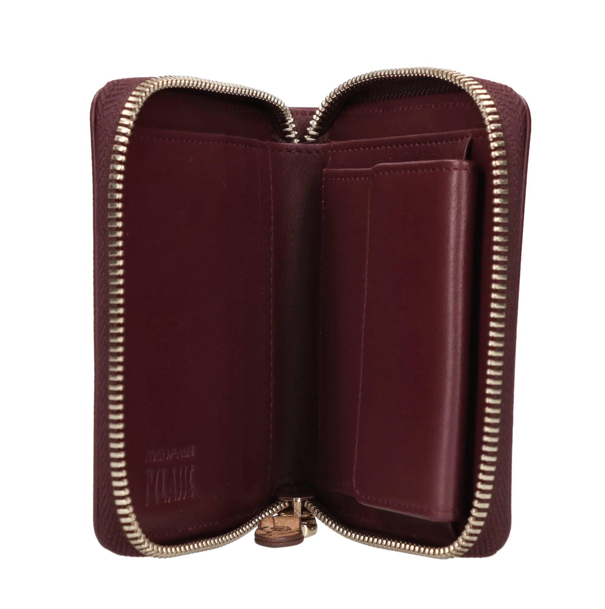 Portafoglio zip around piccolo in pelle ed ecopelle 