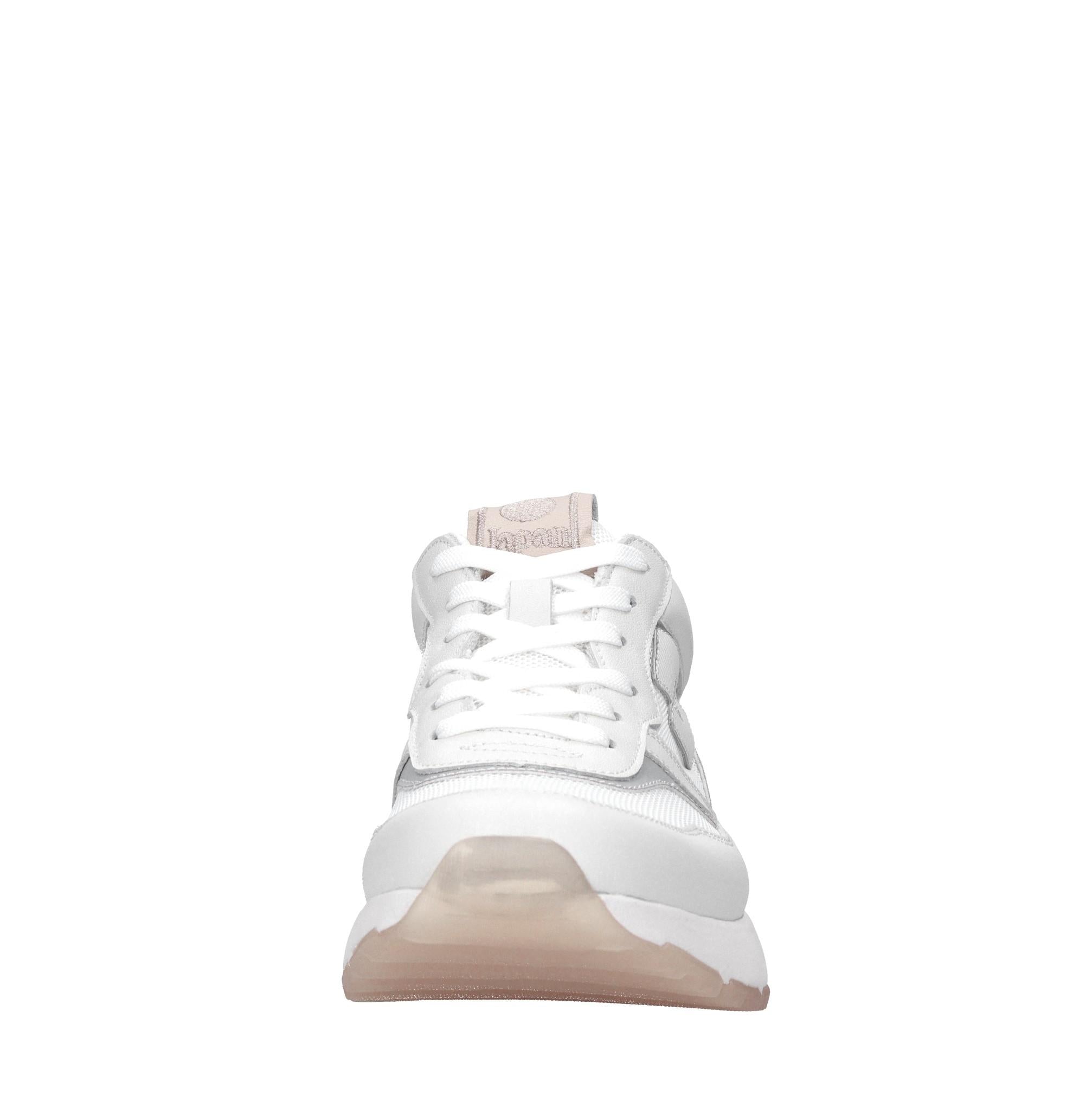 Sneakers in pelle e tessuto 