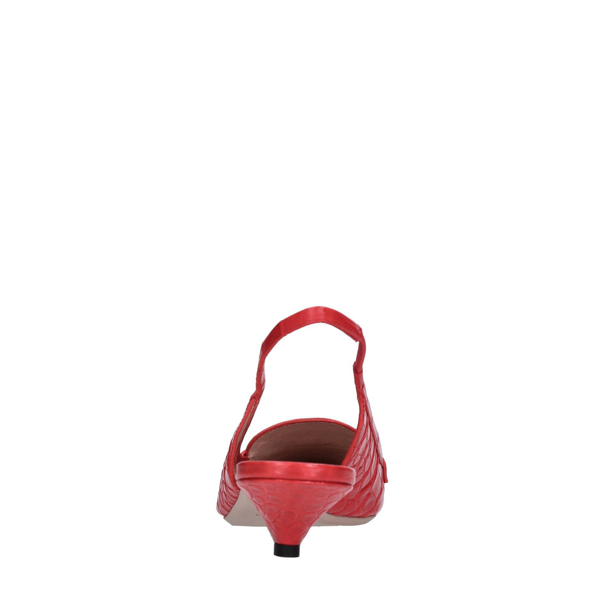 Décolleté slingback in pelle 