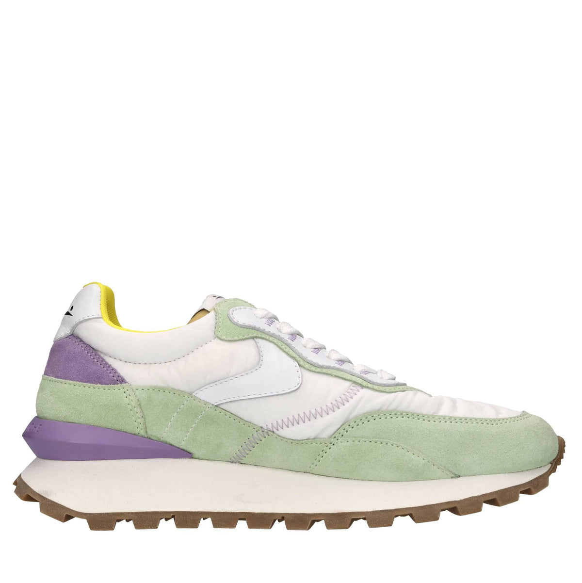 Sneakers in camoscio,pelle e tessuto 