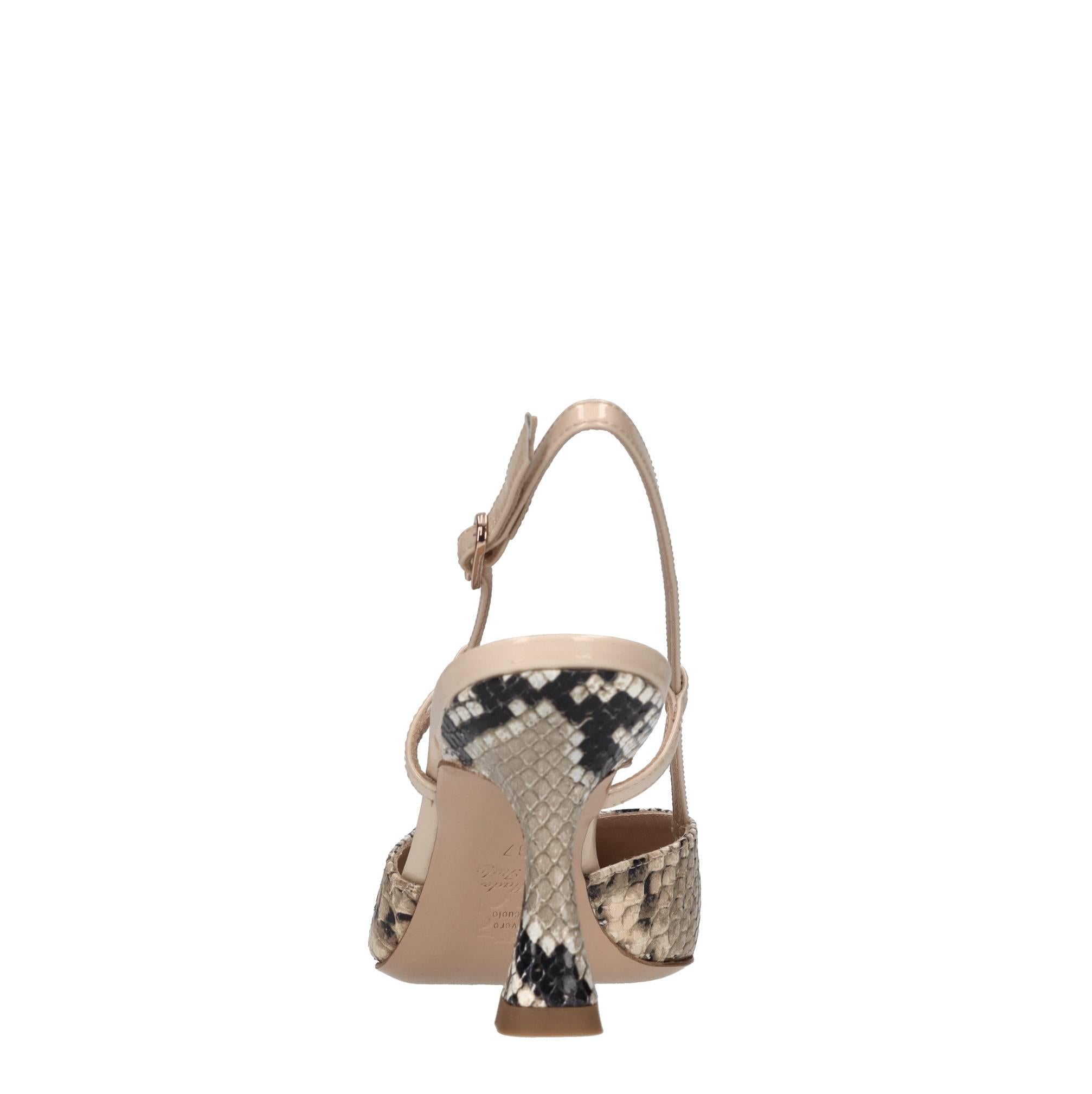 Décolleté slingback in pelle 