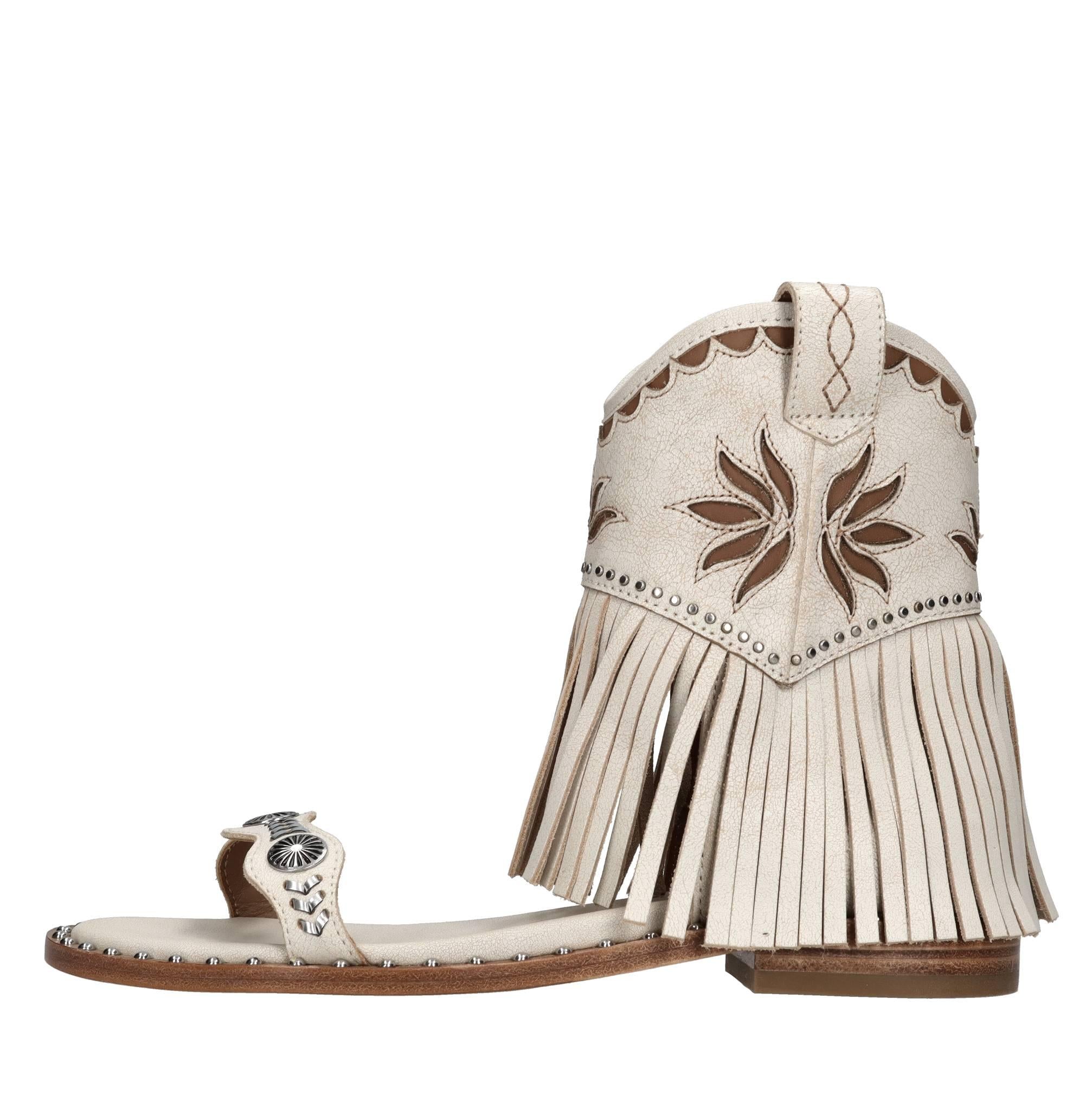 Sandali flat in pelle 