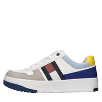 Sneakers in ecopelle e tessuto 