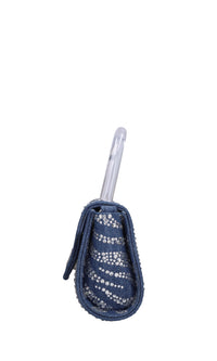 Borsa mini Cookie in tessuto e strass 