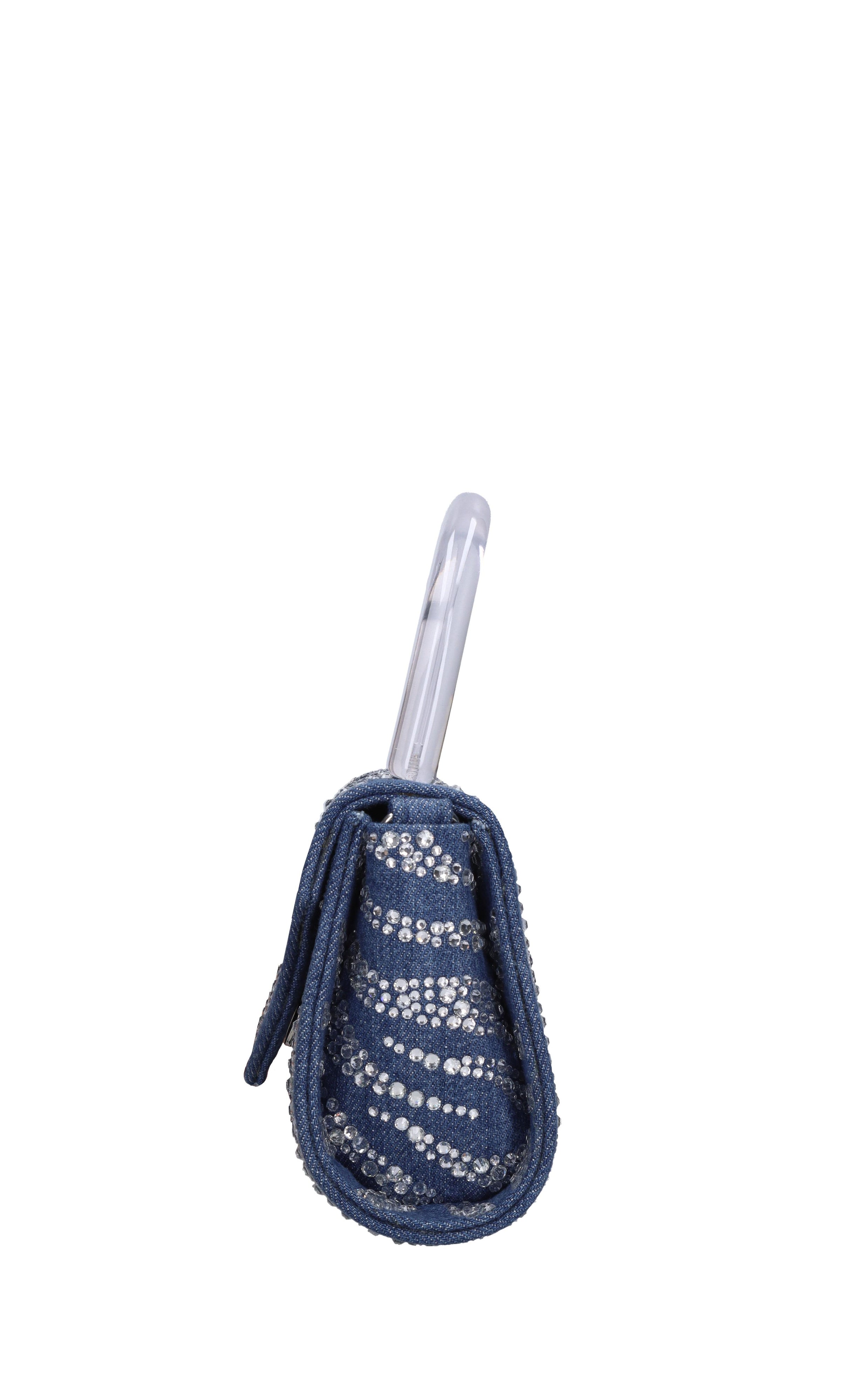 Borsa mini Cookie in tessuto e strass 